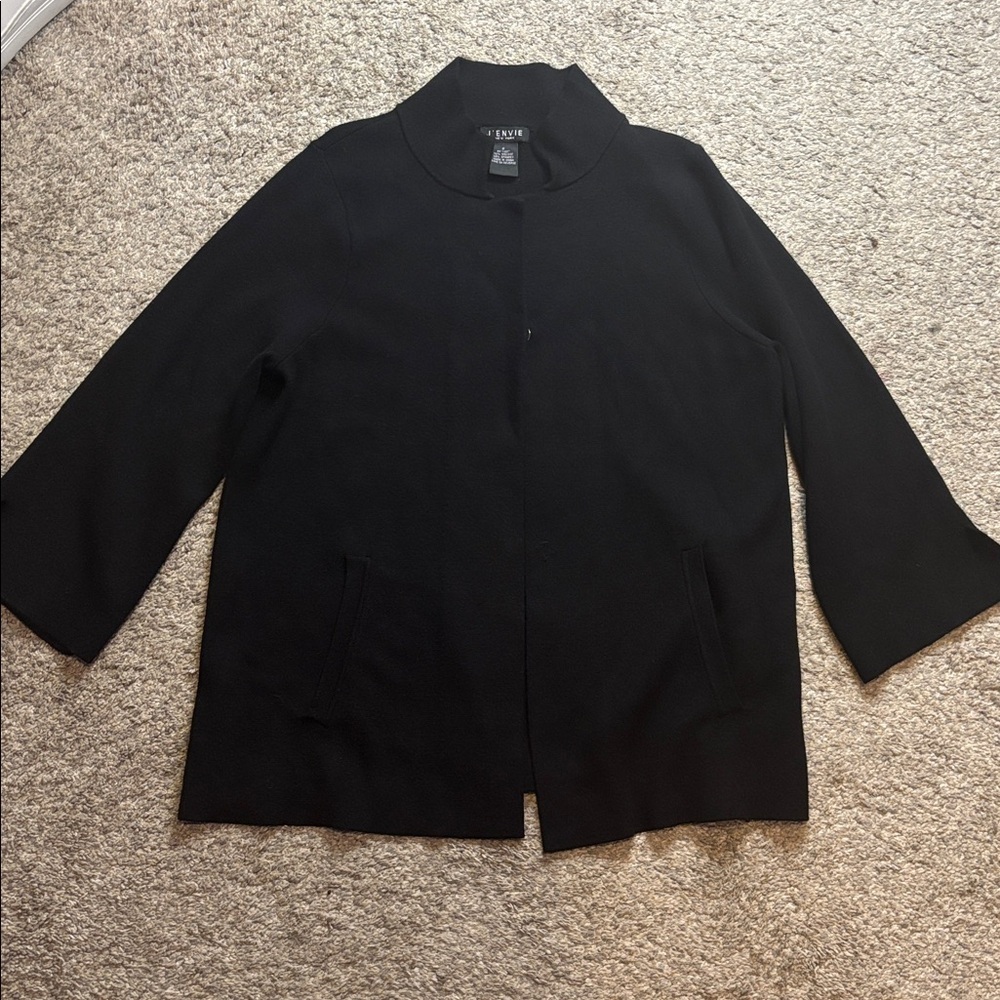 J’ENVIE New York Size Small Cardigan Black Classic Minimalist Sweater